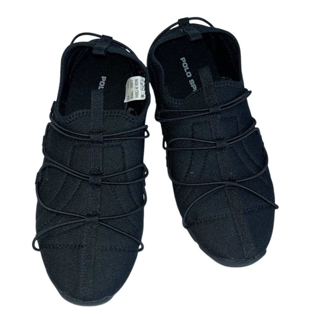 Polo Ralph Lauren Black wet shoes sneakers 8 B